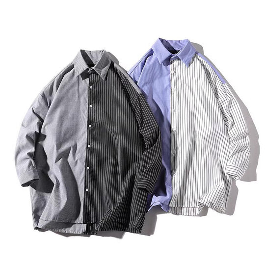 Herren Trendy Hemd mit asymmetrischem Design und urbanem Chic R&B
