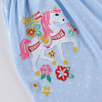 Mädchen Sommerkleid mit gesticktem Einhornmotiv R&B