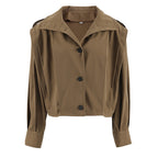 Damen Oversized Utility-Jacke mit strukturiertem Design und praktischen Taschen R&B