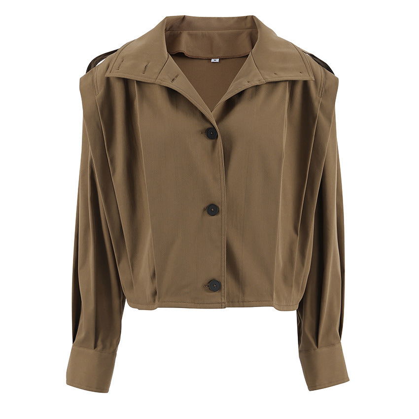 Damen Oversized Utility-Jacke mit strukturiertem Design und praktischen Taschen R&B