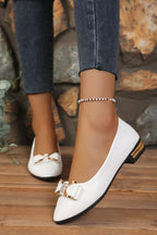 Damen Elegante Ballerinas mit glänzendem Schleifen-Detail R&B