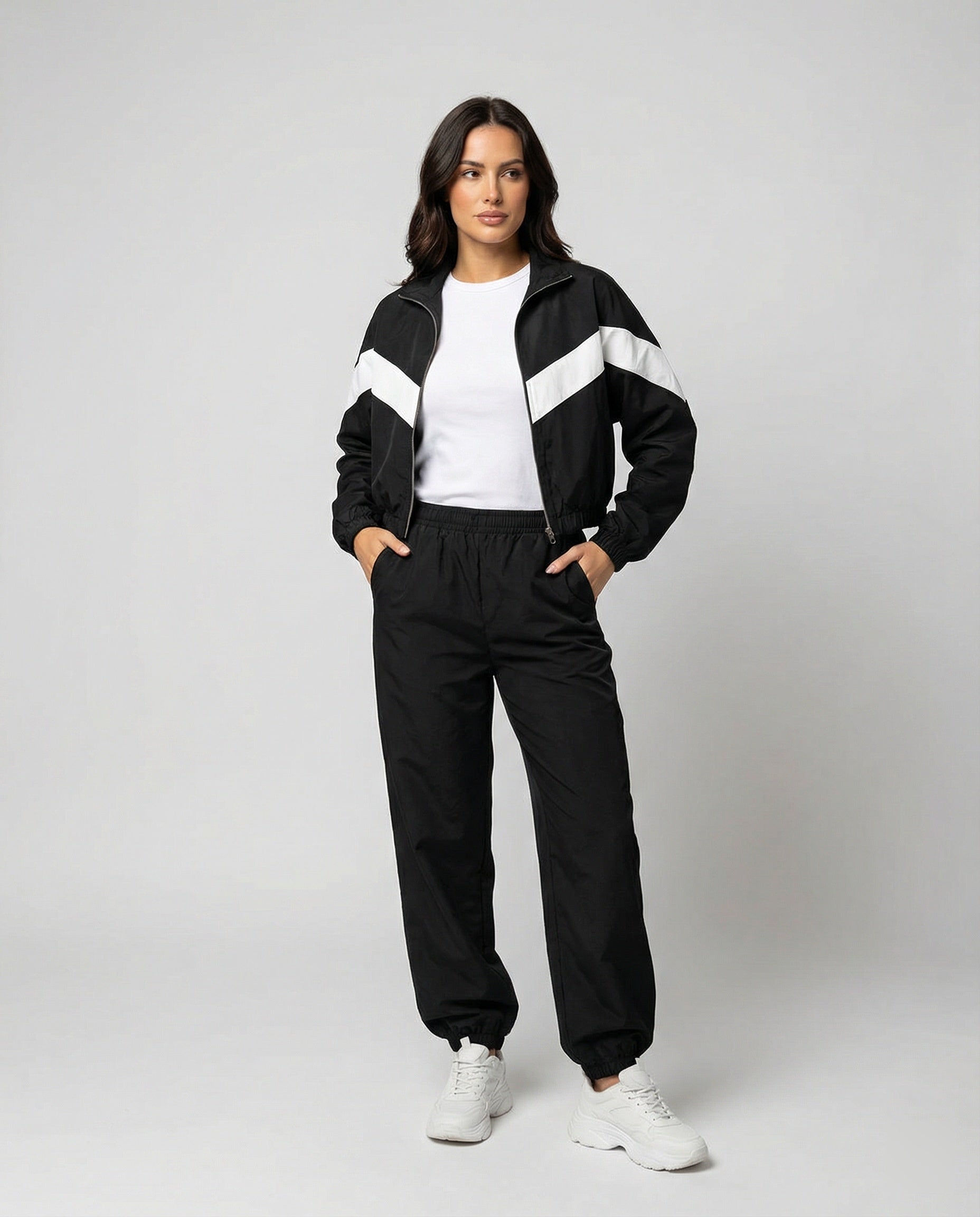 Damen Sport-Set mit hohem Kragen