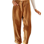 Damen High-Waist Bundfaltenhose R&B