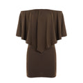 Damen Off-Shoulder Kleid mit fließendem Schnitt und voluminösen Ärmeln R&B