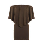 Damen Off-Shoulder Kleid mit fließendem Schnitt und voluminösen Ärmeln R&B