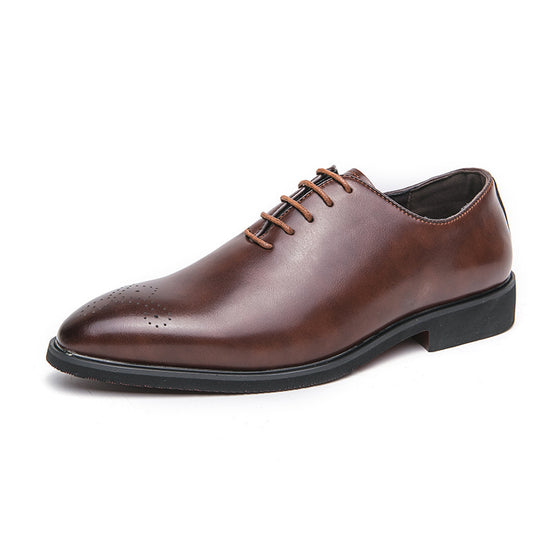 Herren elegante Schnürschuhe aus hochwertigem Leder mit modischem Design R&B