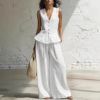 Damen lässiger Jumpsuit mit peplum Schnitt und Knopfdetails R&B