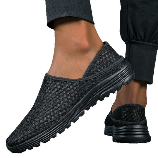 Damen nan luftige Schlupfsneaker mit Honigwaben-Strickoberteil und gedämpfter Komfortsohle R&B