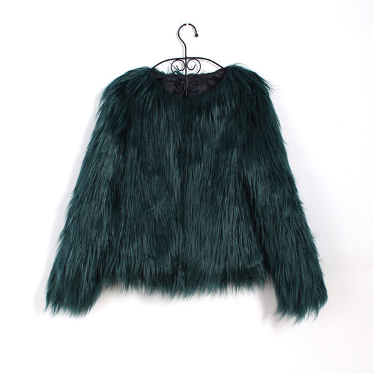 Damen Flauschige Kunstfell-Jacke mit lässigem Schnitt und weichem Innenfutter R&B
