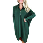 Damen Oversized Strickkleid mit Reißverschluss R&B