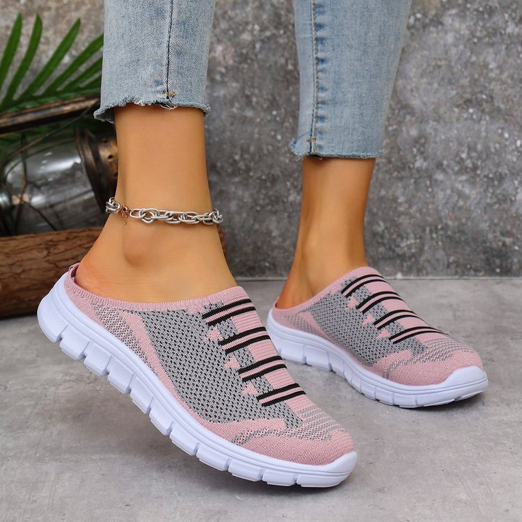 Damen bequeme Slipper mit innovativem Strickdesign R&B