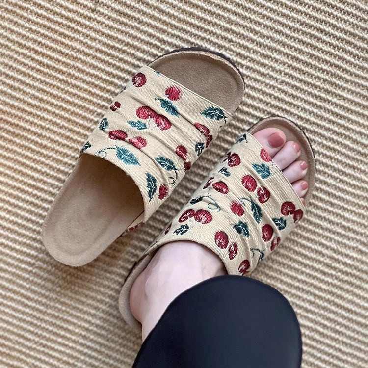 Damen modische Clogs mit floralem Design und rutschfester Sohle R&B
