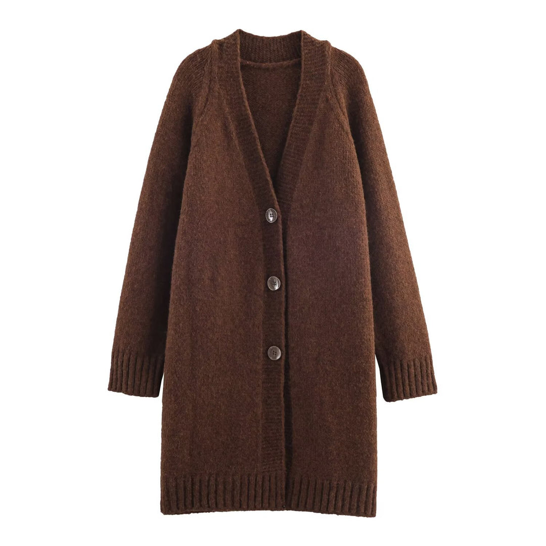 Damen kuscheliger Cardigan mit knöpfen R&B