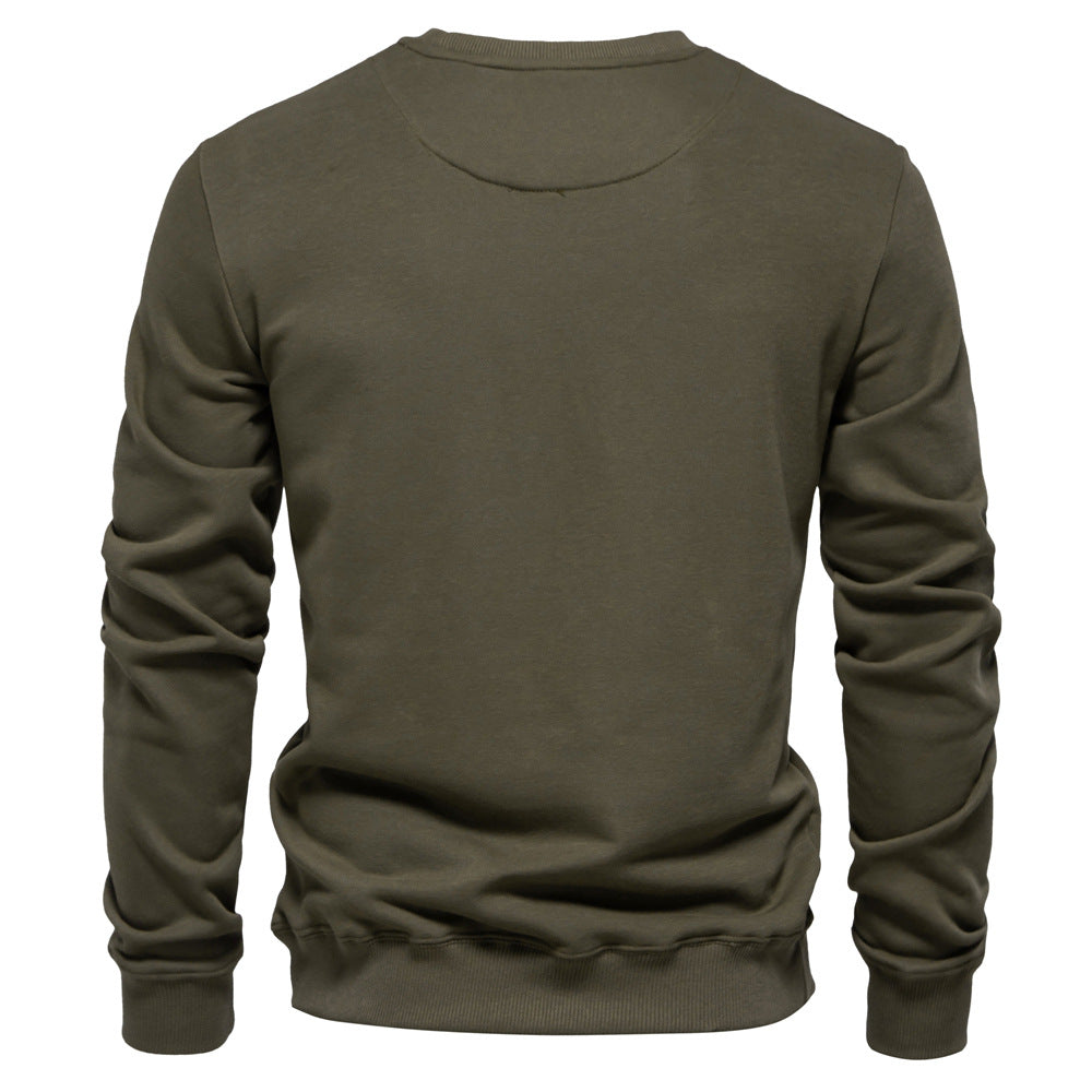 Herren Sweatshirt mit klassischem Rundhalsausschnitt R&B