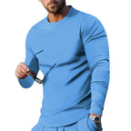 Herren langärmliges T-Shirt mit modischem Schnitt und hochwertigem Baumwollmix R&B