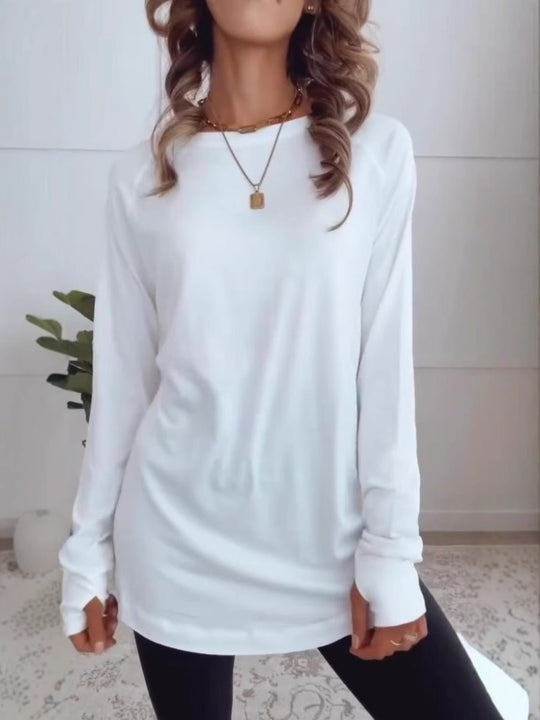 Damen Langarmshirt aus weichem, atmungsaktivem Material mit lässigem Schnitt Heidi-Mode
