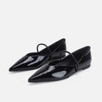 Damen Elegante und moderne Ballerinas mit asymmetrischem Riemen R&B