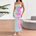Damen Maxikleid mit floralem Design EB