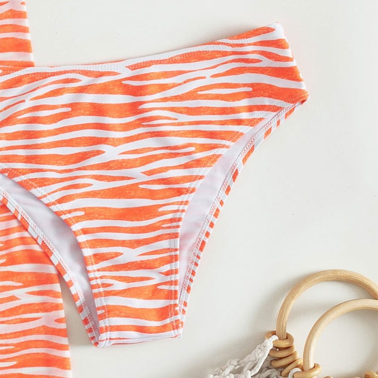 Damen Buntes Crop-Top und Rock Set R&B
