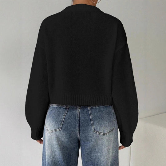 Damen lässiger Feinstrickpullover R&B