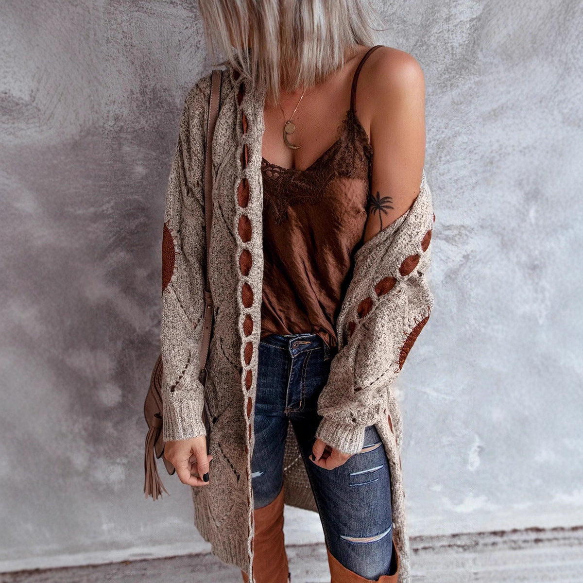 Damen Langstrickjacke R&B