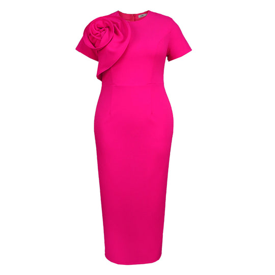 Damen Elegantes Maxikleid mit floralem Rüschendetail R&B