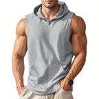 Herren ärmelloses Kapuzenshirt aus atmungsaktivem Material R&B