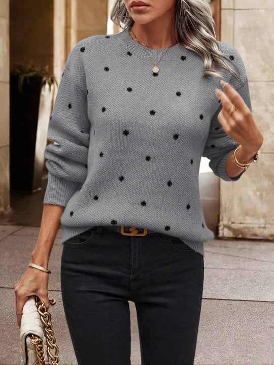 Damen Pullover mit strukturiertem Punktdesign R&B