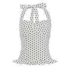 Damen Verspieltes Polka-Dots Oberteil mit schickem Rüschenabschluss R&B
