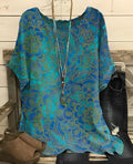 Damen Leichte Sommerbluse mit floralem Design