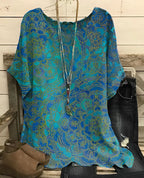 Damen Leichte Sommerbluse mit floralem Design