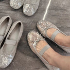 Damen elegante Ballettschuhe mit Pailletten R&B