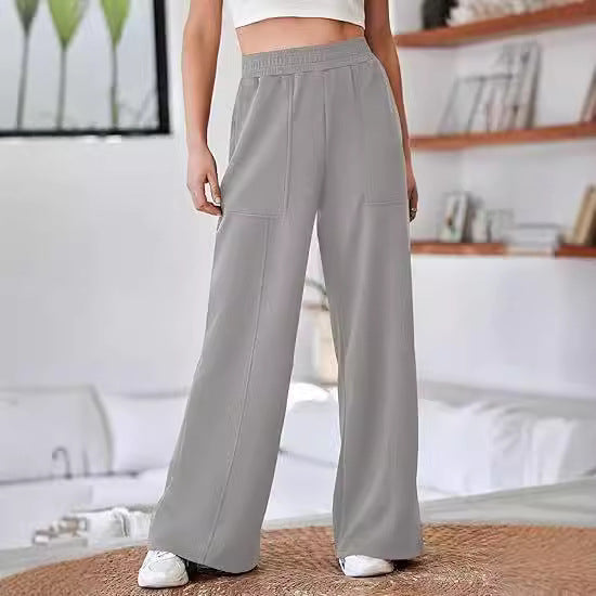 Damen Bequeme und stilvolle Freizeit-Hosen mit elastischem Bund und praktischen Taschen R&B