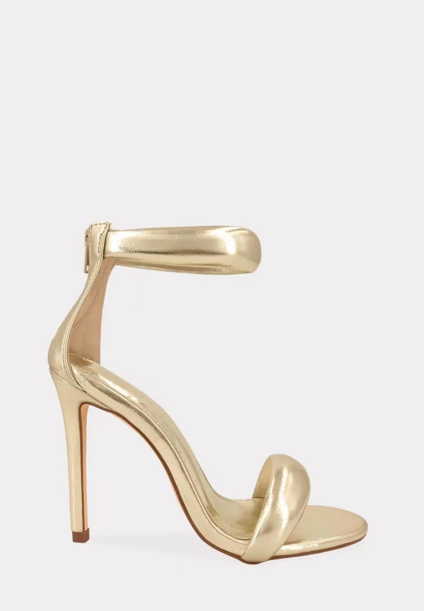 Damen High-Heels mit elegantem Riemendesign und geschwungenem Absatz R&B