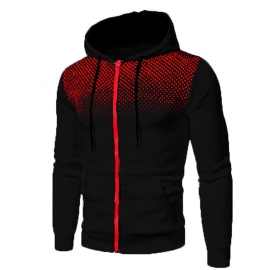 Herren modische Zip-Hoodie mit atmungsaktiven Einsätzen R&B