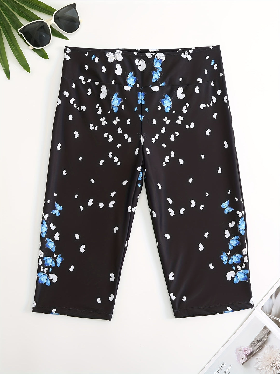 Damen Sportliche Badeshorts mit Blumendesign R&B