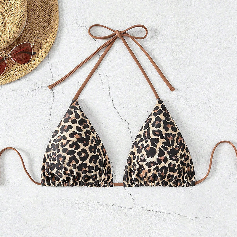Damen Triangel-Bikini mit modischem Leopardenmuster R&B