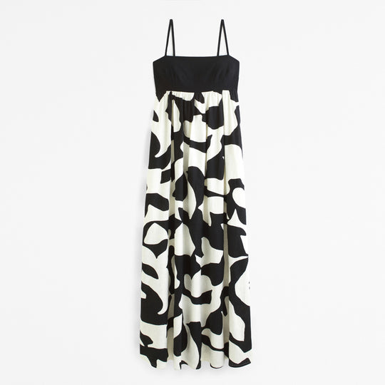 Damen Maxikleid mit schmalen Trägern und fließendem Schnitt R&B