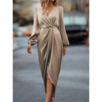 Damen Maxikleid im eleganten Satin-Look R&B