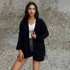 Damen Grobstrickjacke mit praktischem Schnitt und oversized Passform