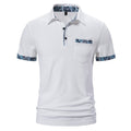 Herren Poloshirt mit kontrastierendem Kragen und praktischer Brusttasche