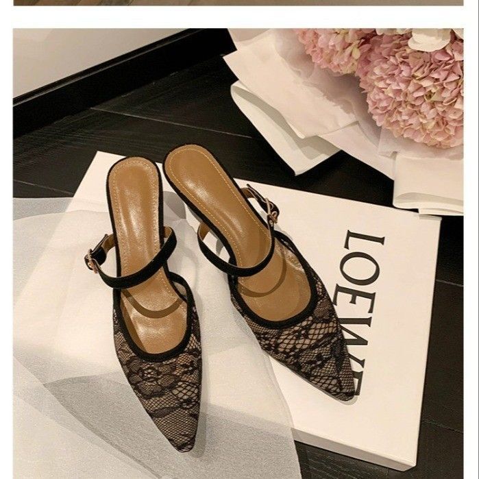Damen verführerische Sling-Pumps mit feiner Schnalle R&B