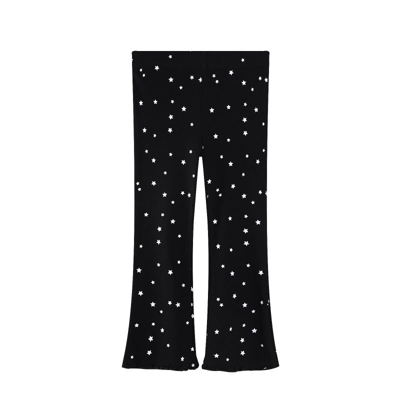 Mädchen Flared Leggings mit funkelndem Sternenmotiv R&B