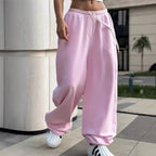 Damen Bequeme Freizeithose mit weitem Schnitt und elastischem Bund R&B