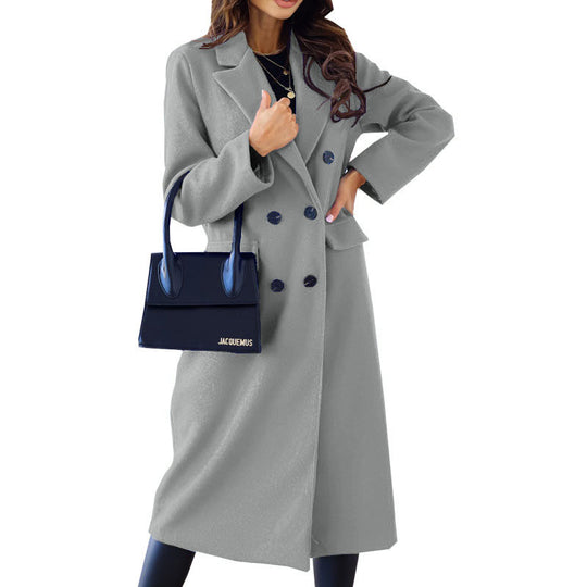 Damen Elegante und modische Wollmantel R&B