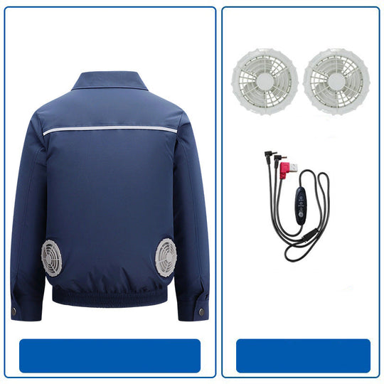 Herren nan atmungsaktive Kühljacke mit integrierten USB-Lüftern R&B