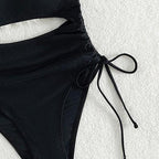 Damen Einteiliger Badeanzug mit raffiniertem Cut-Out und Schnürdetail