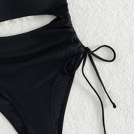 Damen Einteiliger Badeanzug mit raffiniertem Cut-Out und Schnürdetail