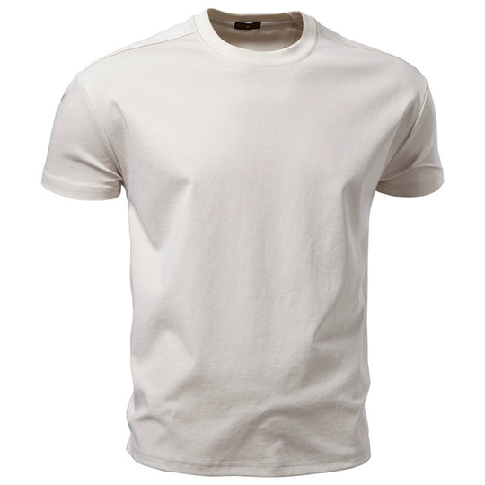 Herren nan klassisches Baumwolljersey Rundhalsshirt mit verstärktem Kragen R&B