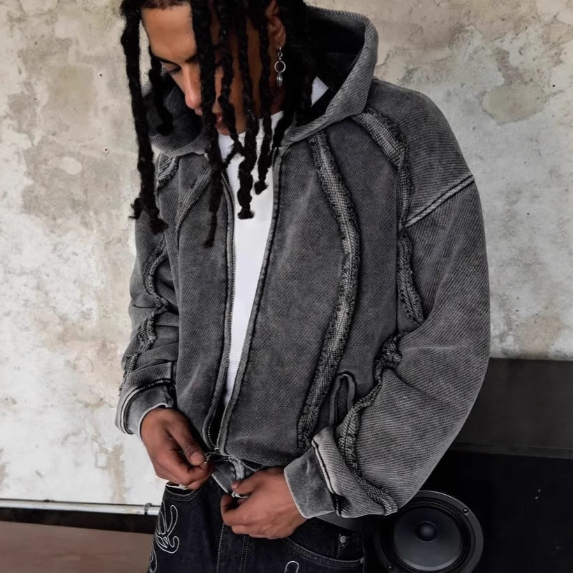 Herren Urbaner Kapuzenpullover aus strukturiertem Material R&B